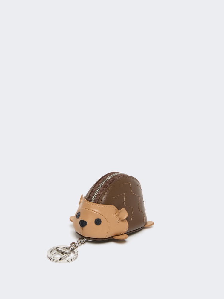 Leather coin purse - TOBACCO