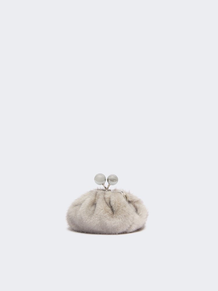 Mini Pasticcino Bag with a soft texture - LIGHT GREY - Max Mara - 2