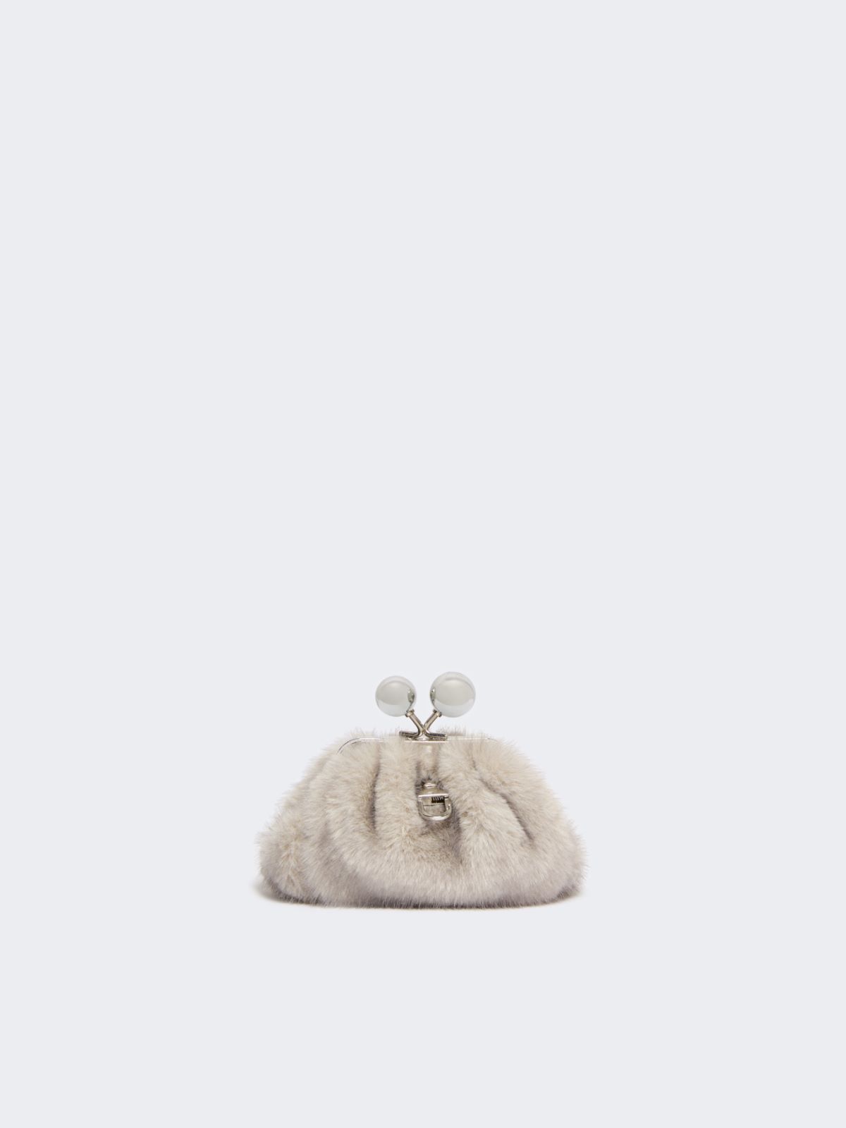 Mini Pasticcino Bag with a soft texture - LIGHT GREY - Max Mara - 3