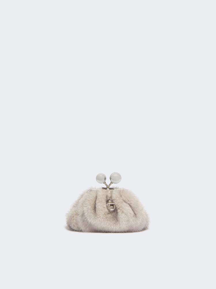 Mini Pasticcino Bag with a soft texture - LIGHT GREY - Max Mara - 3