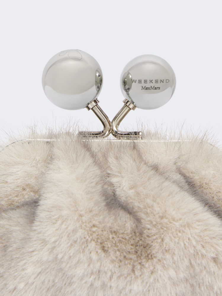 Mini Pasticcino Bag with a soft texture - LIGHT GREY - Max Mara - 4