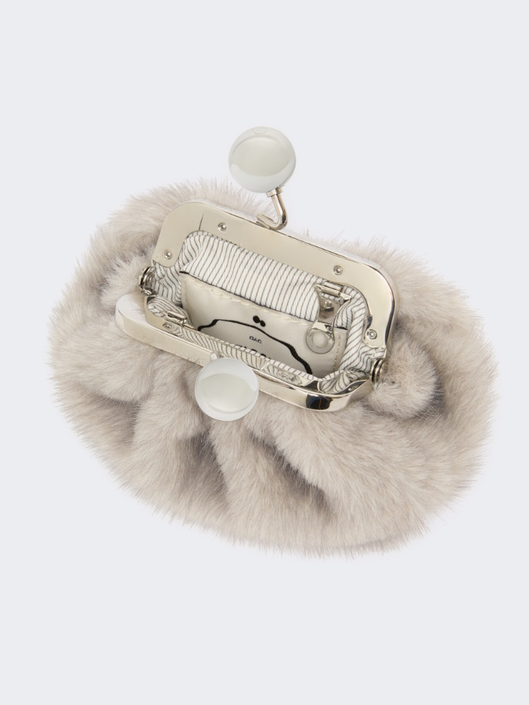 Mini Pasticcino Bag with a soft texture - LIGHT GREY - Max Mara - 5