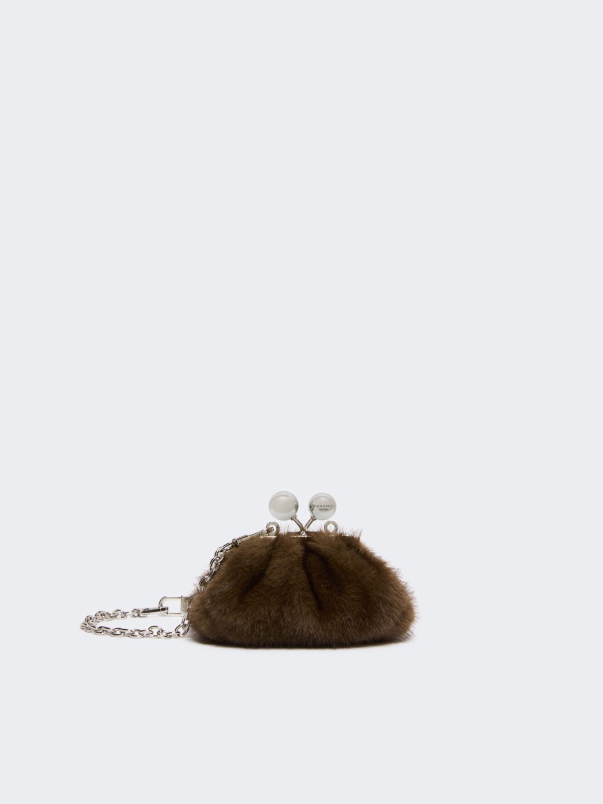 Mini Pasticcino Bag with a soft texture - BROWN - Max Mara