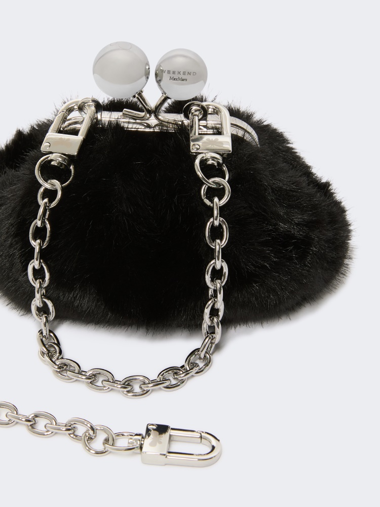 Mini Pasticcino Bag with a soft texture - BLACK - Max Mara - 4
