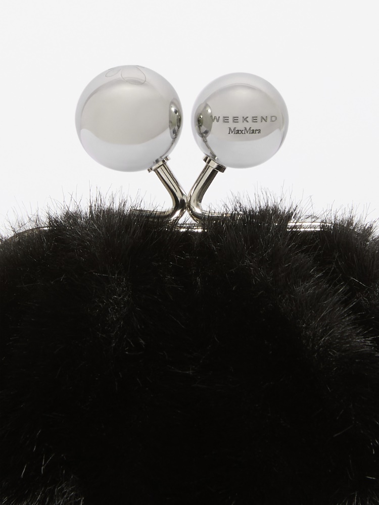Mini Pasticcino Bag with a soft texture - BLACK - Max Mara - 5