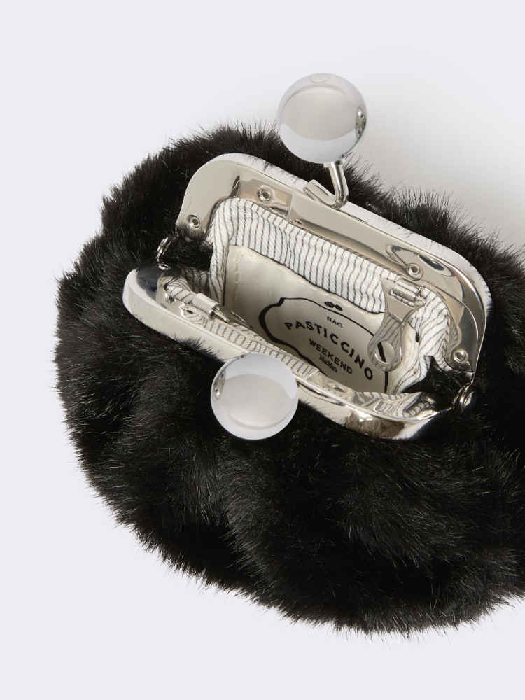 Mini Pasticcino Bag with a soft texture - BLACK - Max Mara - 6