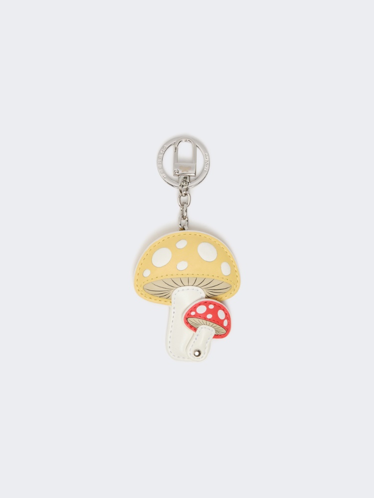 Leather keychain - YELLOW