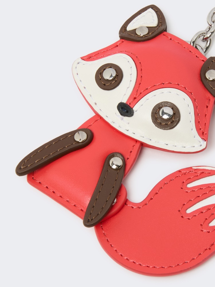 Leather keychain - RED - 2