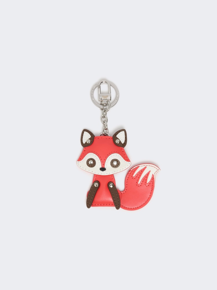 Leather keychain - RED