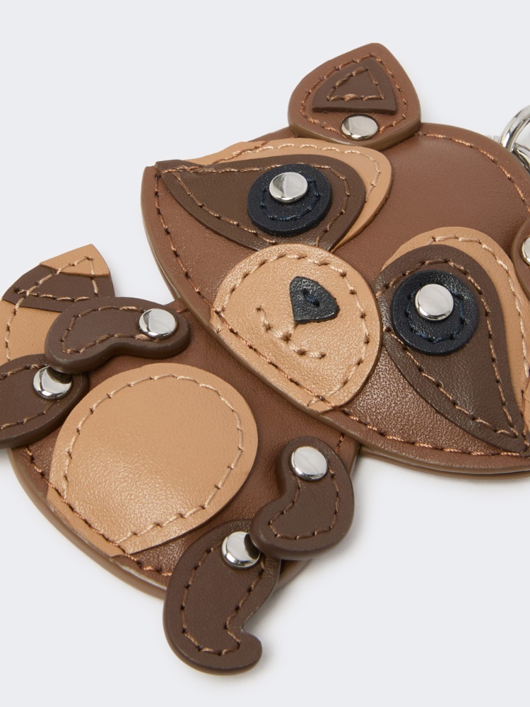 Leather keychain - TOBACCO - 2