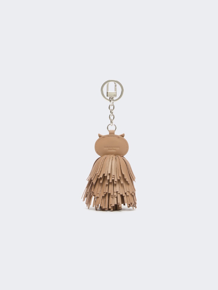 Nappa leather keyring with fringes - TURTLEDOVE - Max Mara - 2