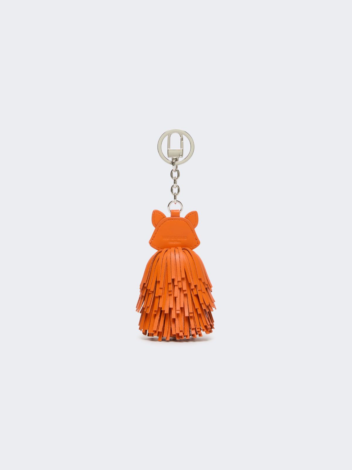 Nappa leather keyring with fringes - ORANGE - Max Mara - 2