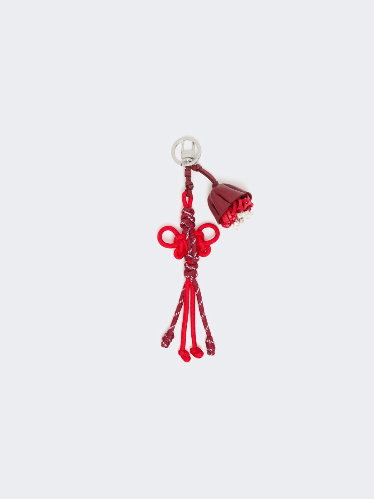 Nappa leather and rope keyring - RED - Max Mara - 2