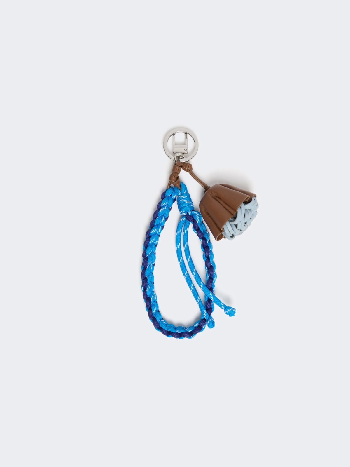 Nappa leather and rope keyring - CORNFLOWER BLUE - Max Mara - 2
