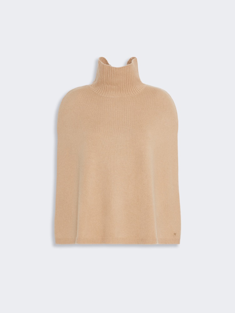 Cashmere cape - CAMEL