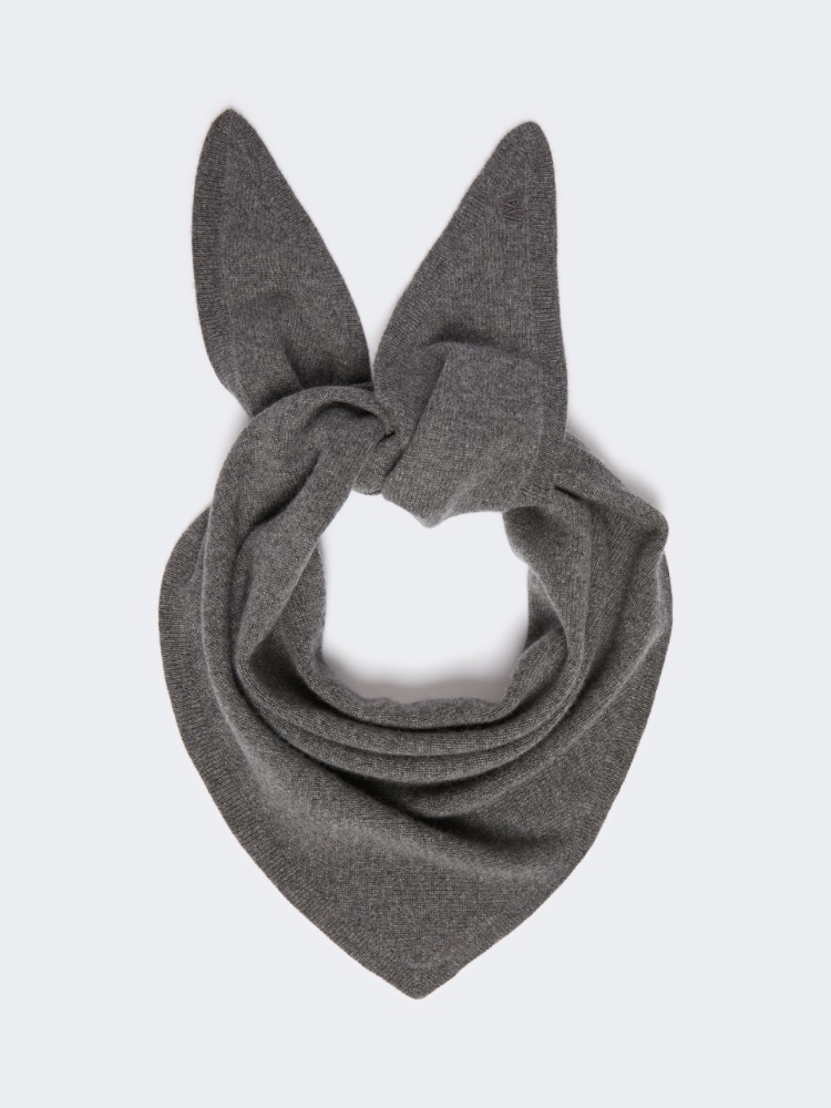Triangle cashmere scarf - LIGHT GREY