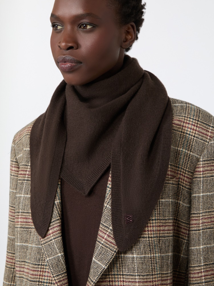 Triangle cashmere scarf - BROWN - Max Mara - 3