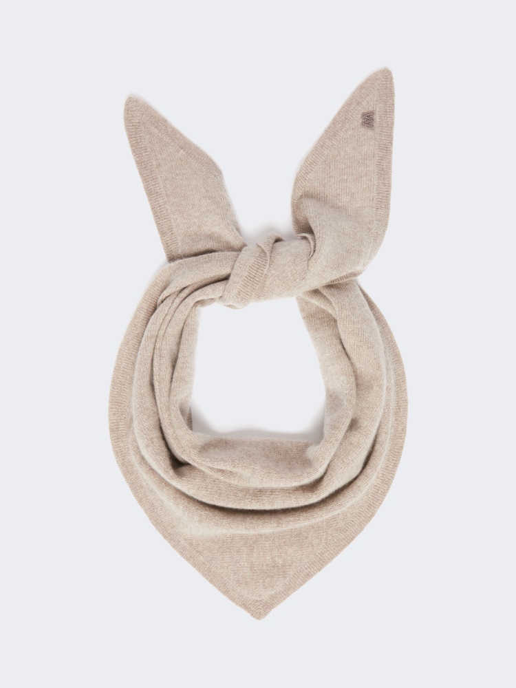 Triangle cashmere scarf - HONEY