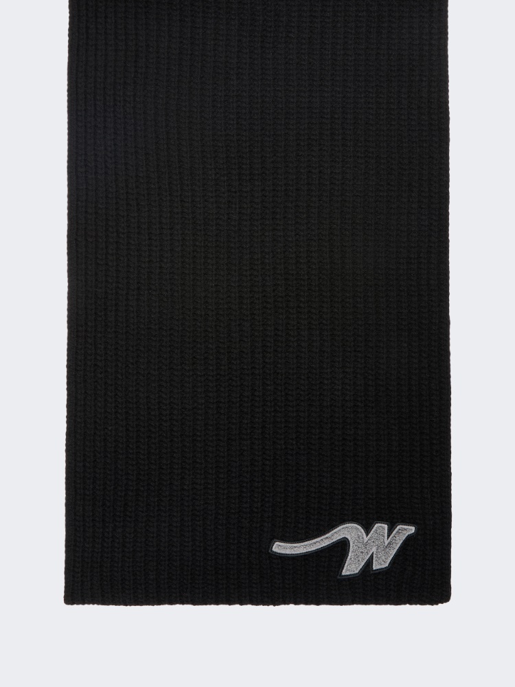 Wool yarn scarf - BLACK - Max Mara