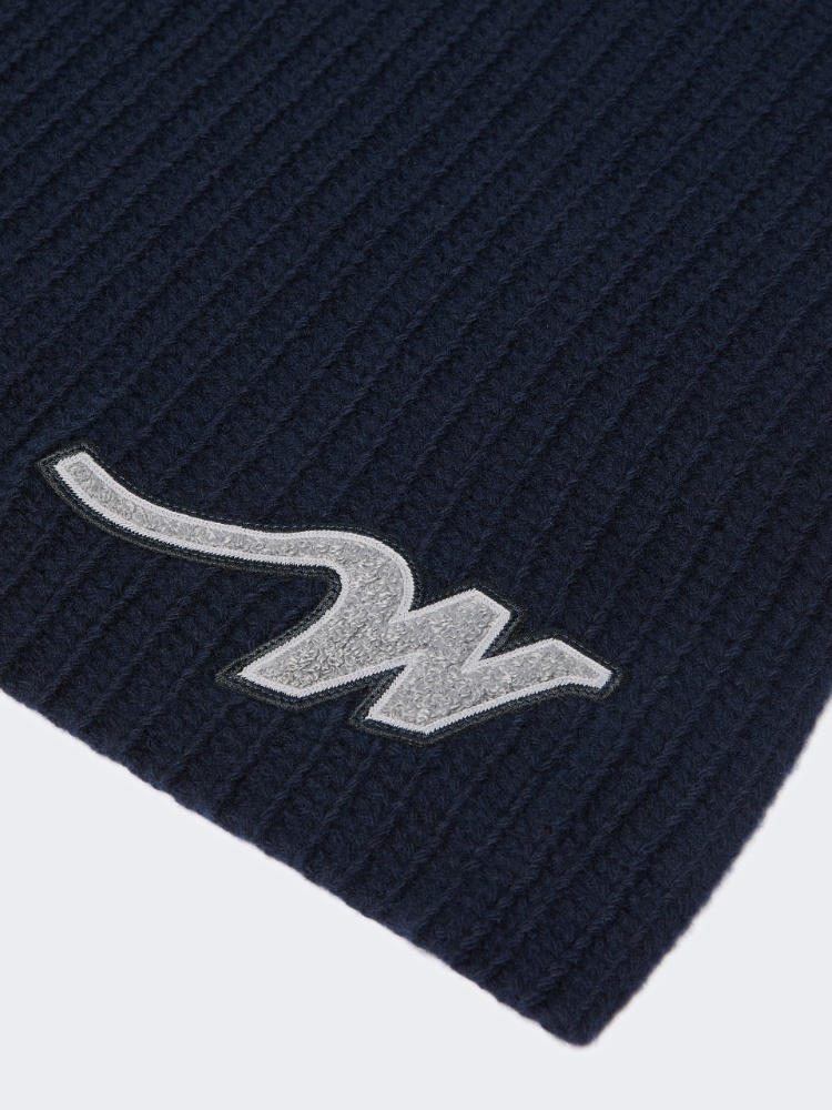 Wool yarn scarf - NAVY - Max Mara - 2
