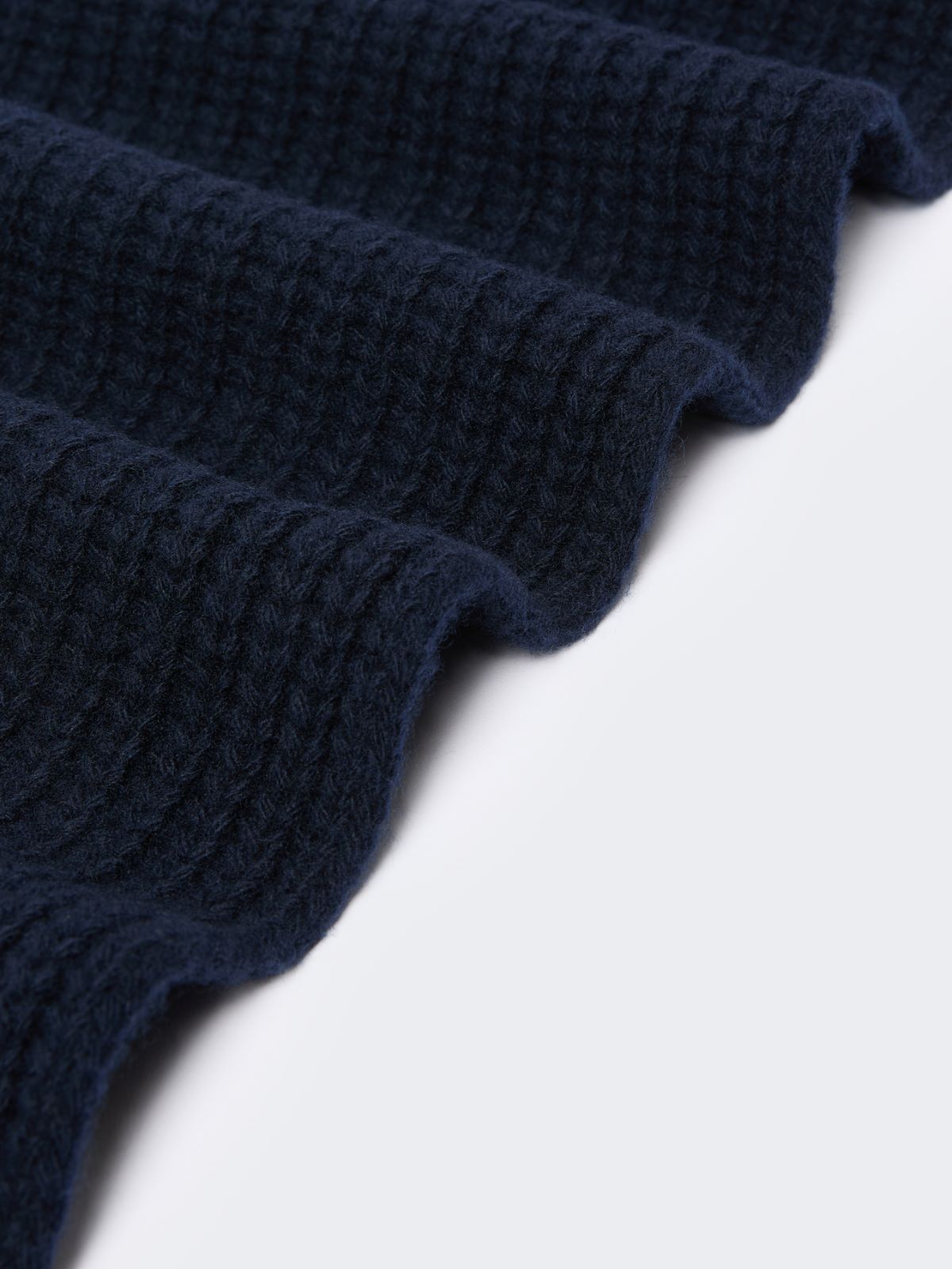Wool yarn scarf - NAVY - Max Mara - 3