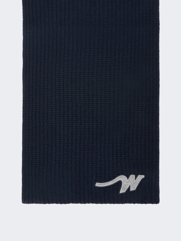 Wool yarn scarf - NAVY - Max Mara
