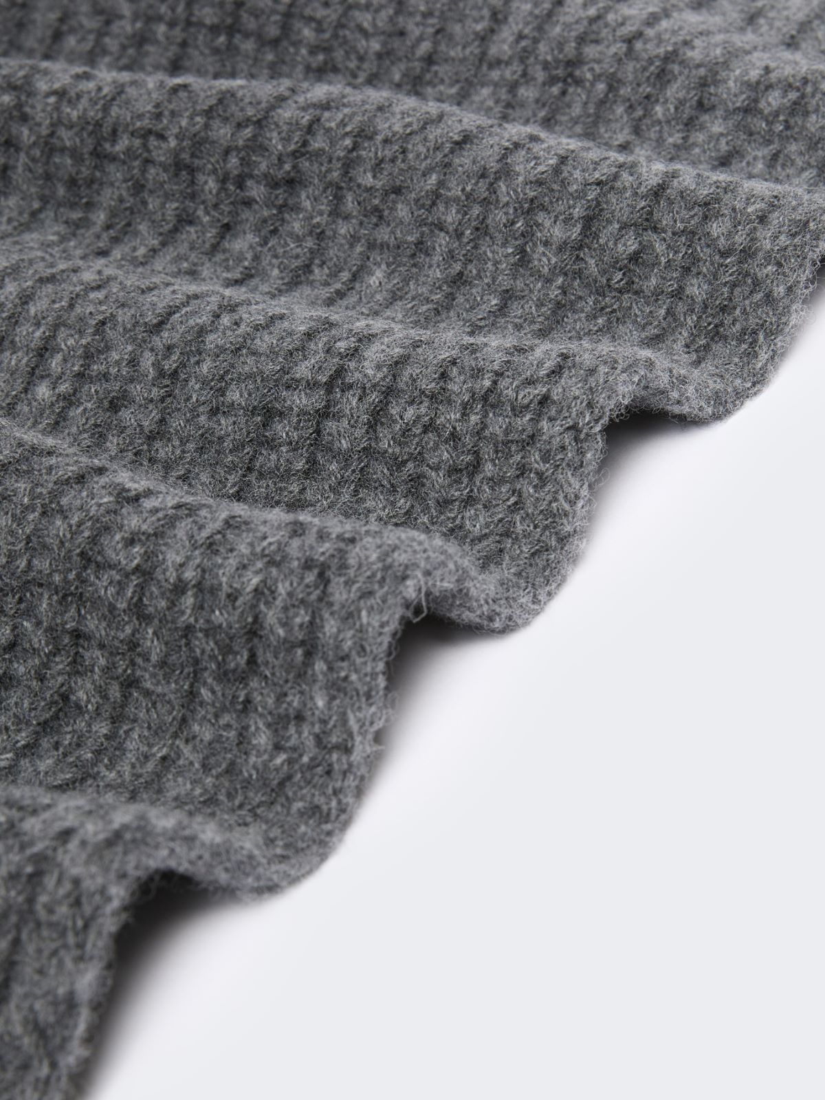 Wool yarn scarf - DARK GREY - Max Mara - 3