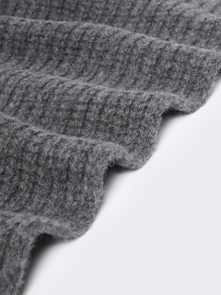 Wool yarn scarf - DARK GREY - Max Mara - 3