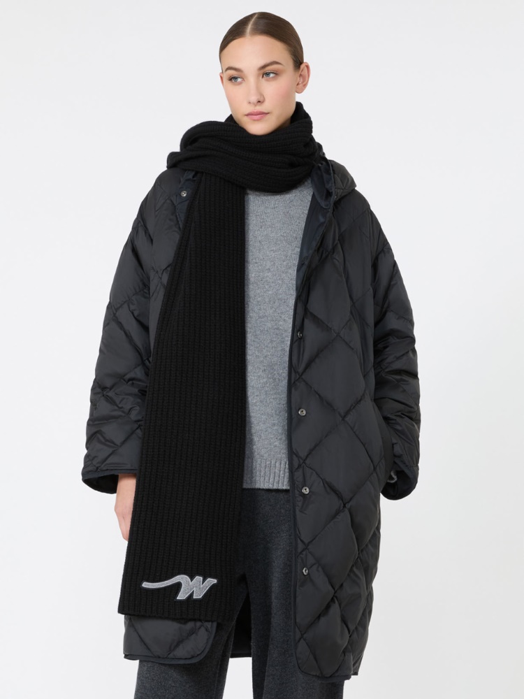 Wool yarn scarf - DARK GREY