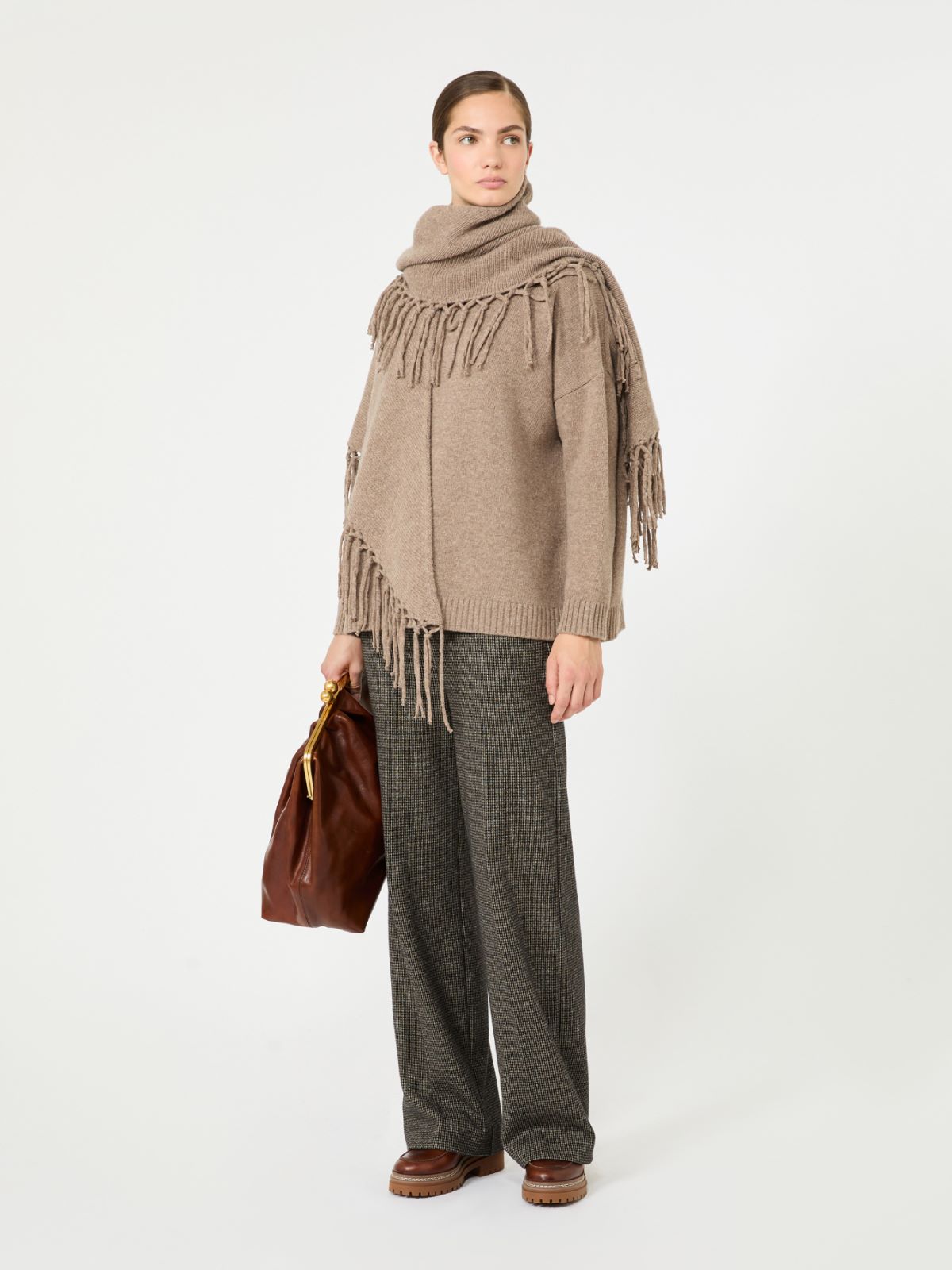 Fringed wool shawl - TURTLEDOVE - Max Mara