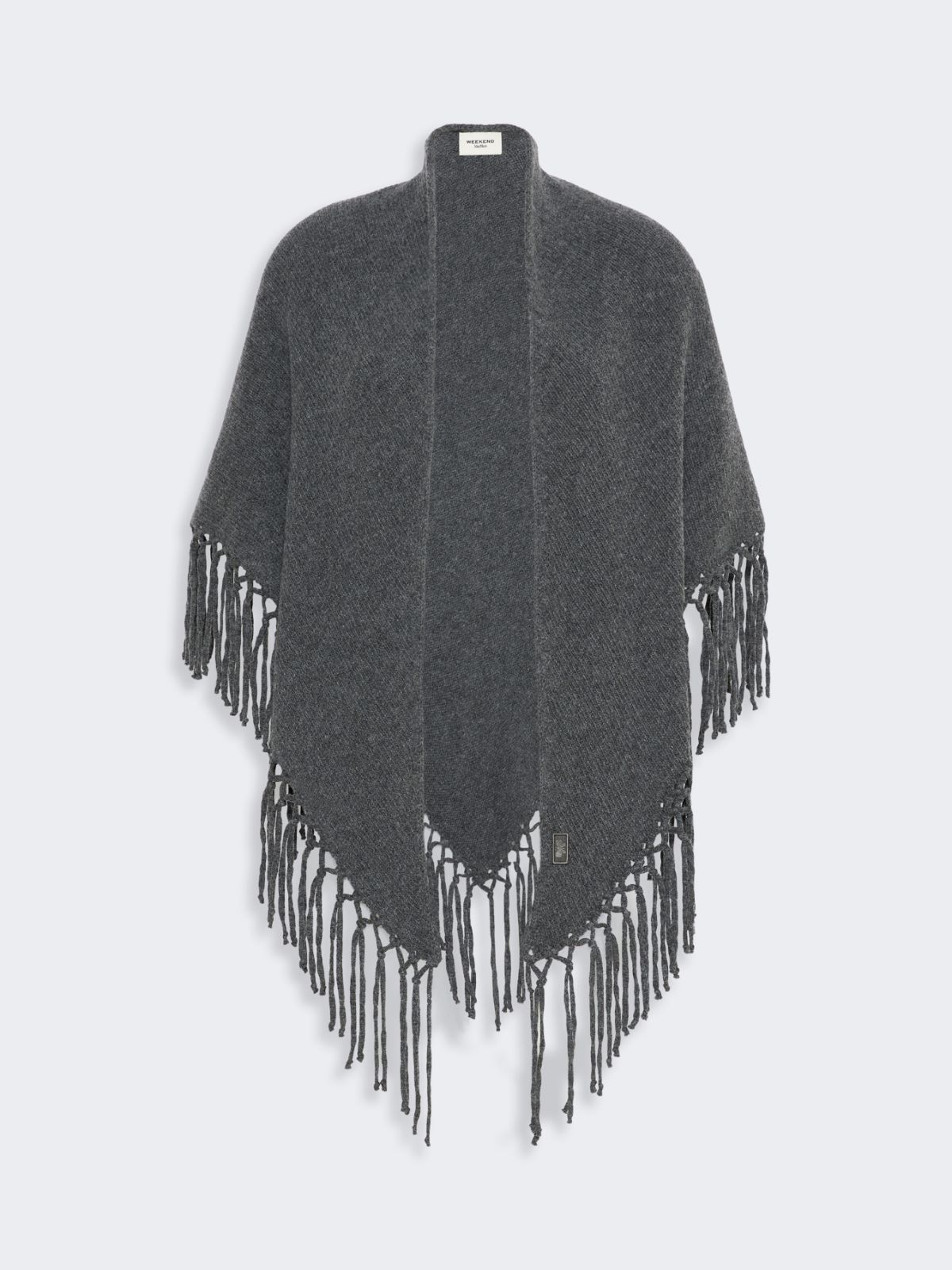 Fringed wool shawl - DARK GREY - Max Mara - 5