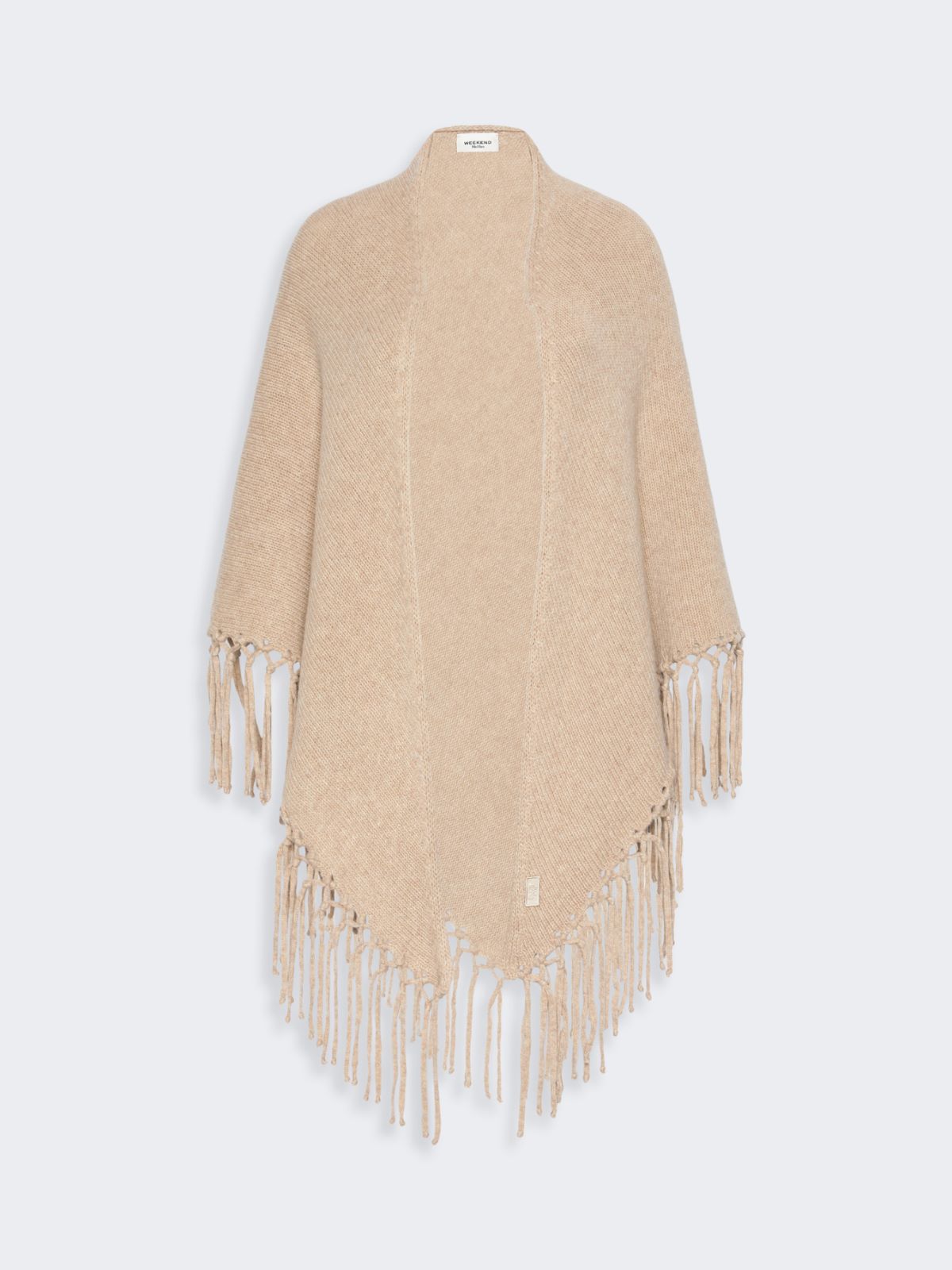 Fringed wool shawl - CARAMEL - Max Mara - 5