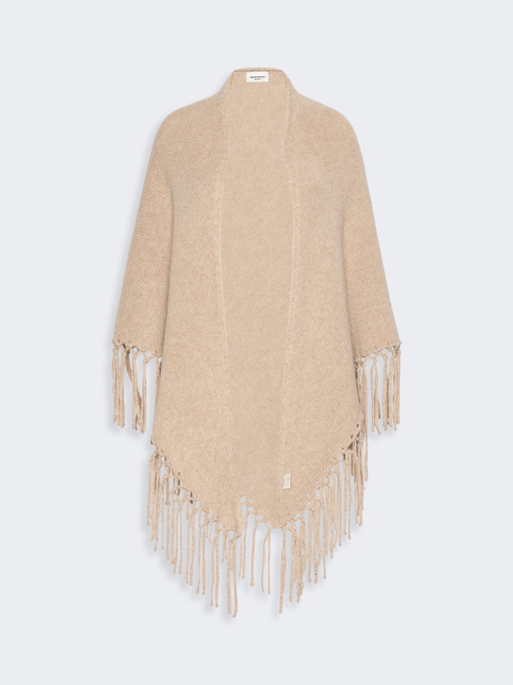 Fringed wool shawl - CARAMEL - Max Mara - 5