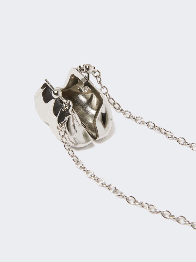 Large Pasticcino Bag pendant necklace - SILVER - 3