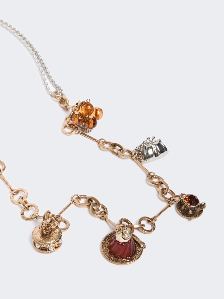 Chain necklace with charms - GOLD - Max Mara - 2