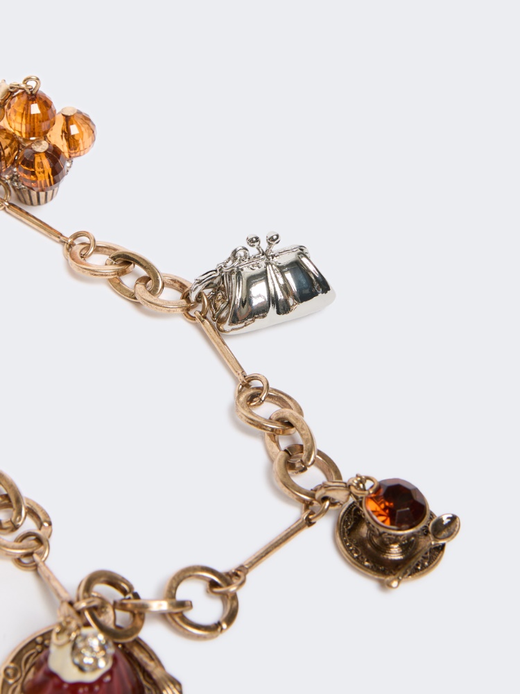 Chain necklace with charms - GOLD - Max Mara - 3