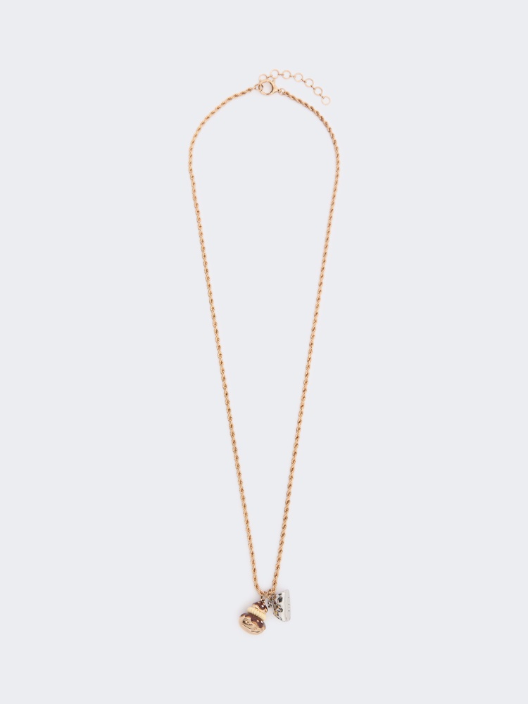 Collar largo con colgantes - ORO