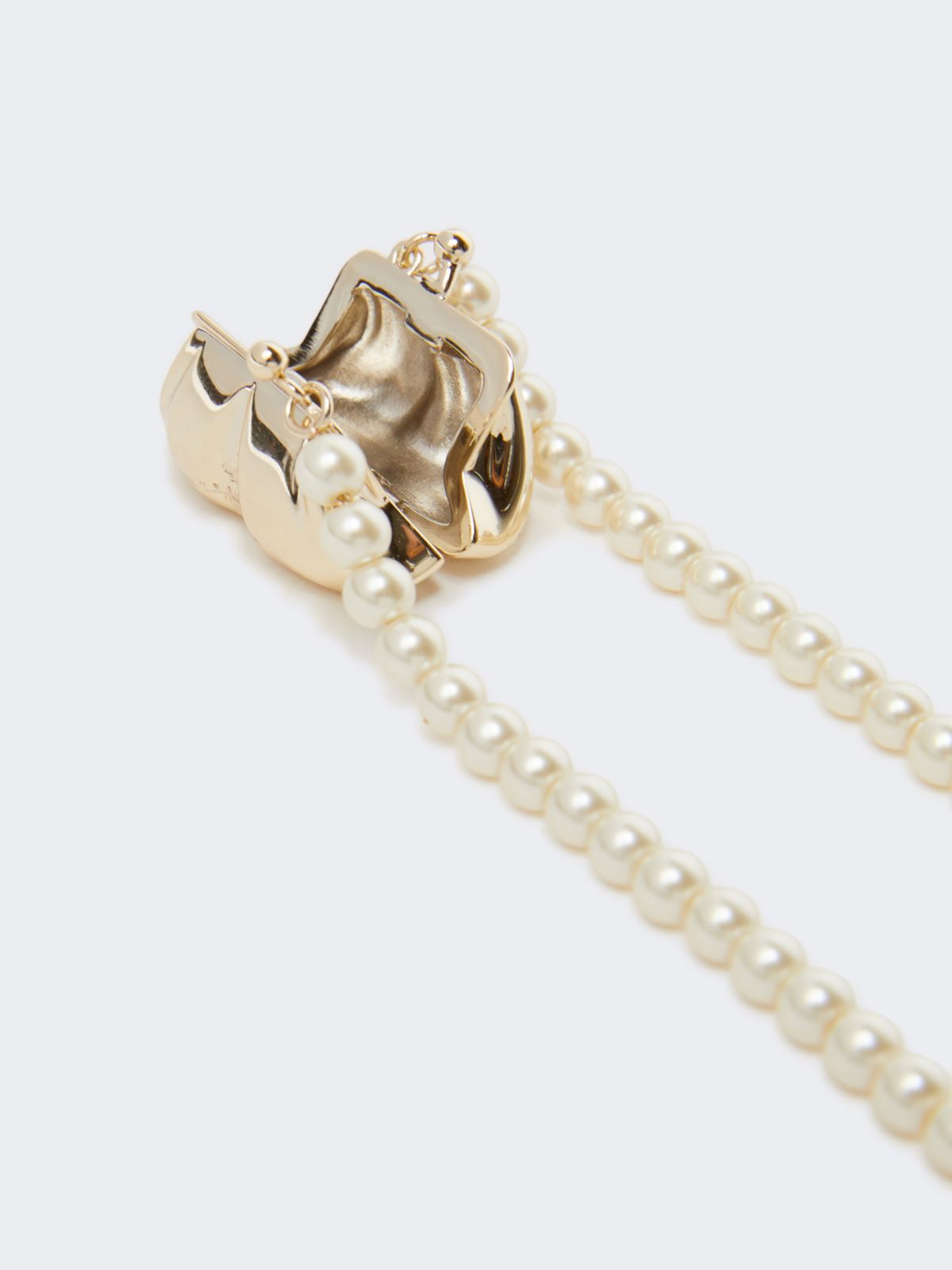 Necklace with beads and Pasticcino Bag pendant - GOLD - 3