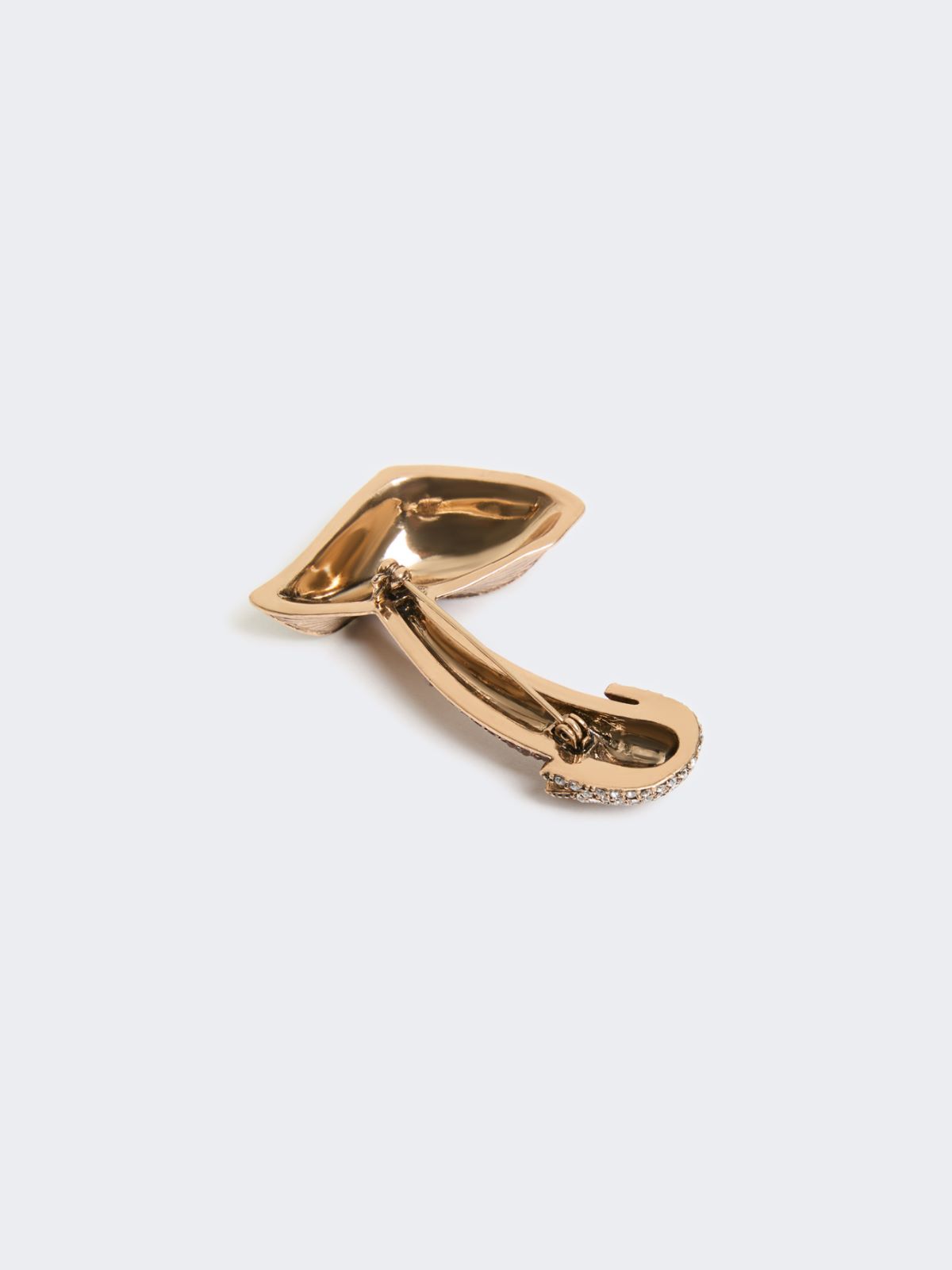 Metal brooch with rhinestones - OLIVE GREEN - Max Mara - 3