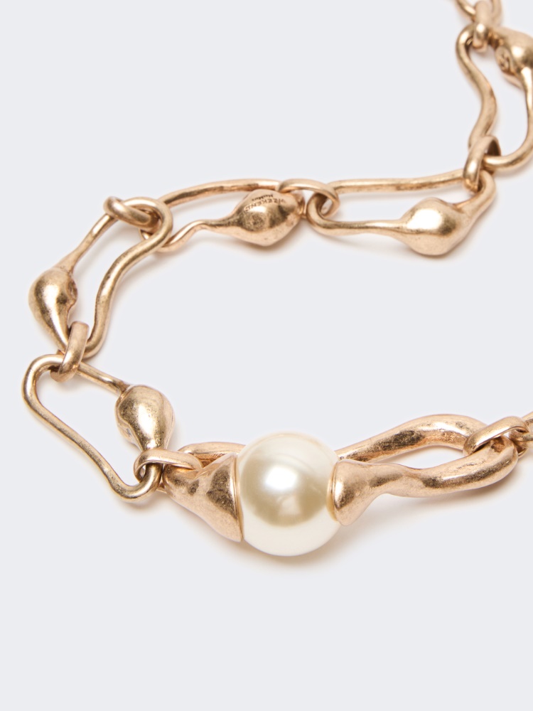 Collana in metallo e perle - ORO - 2