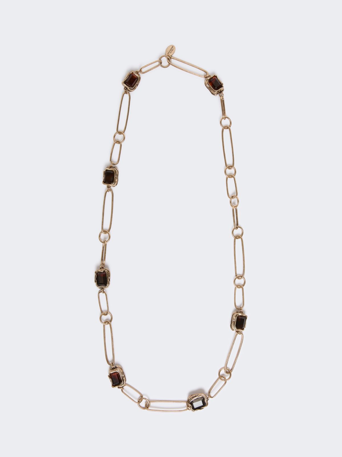 Deco chain necklace with gemstones - GOLD - Max Mara
