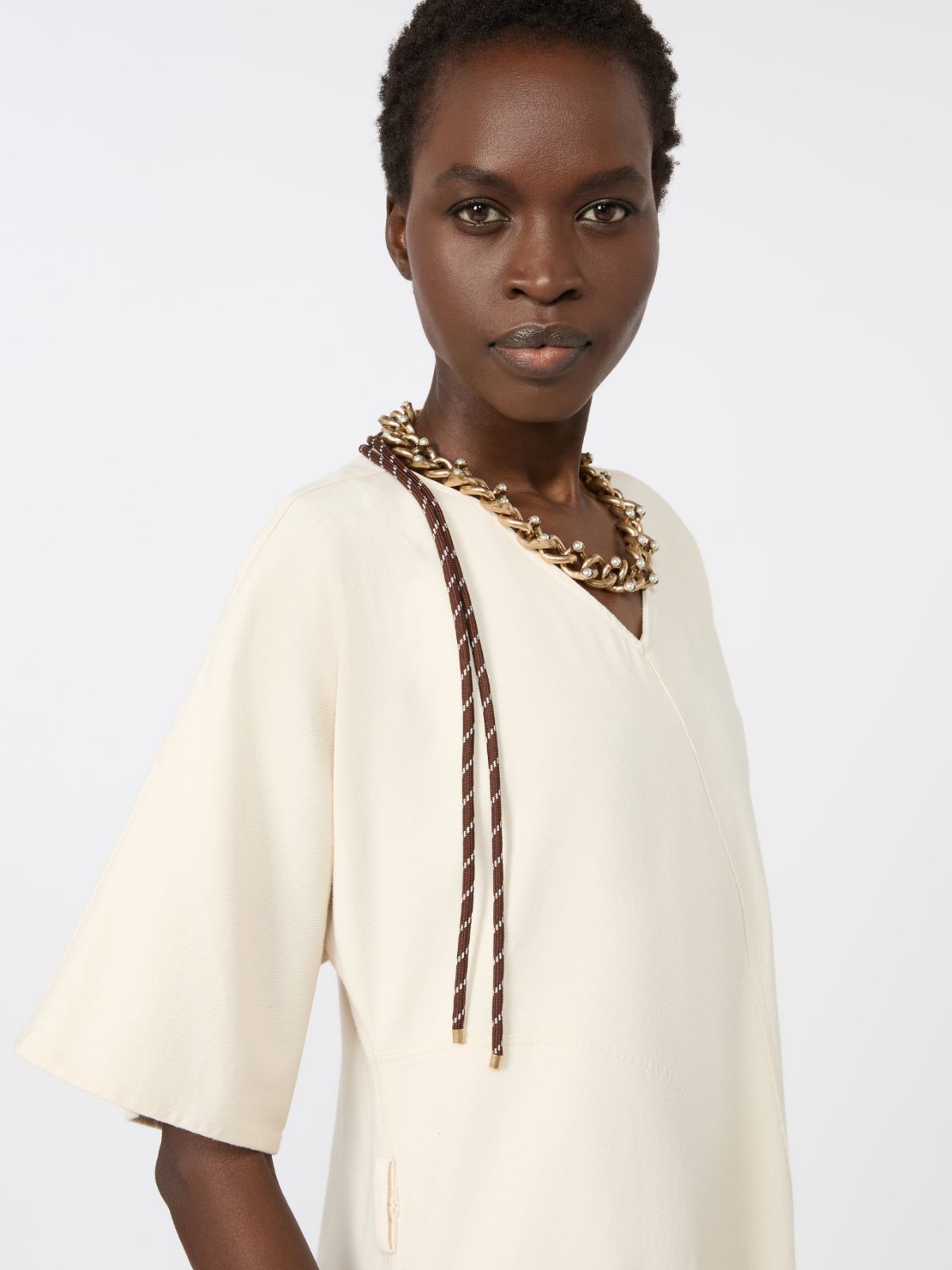 Chain and rope choker necklace - GOLD