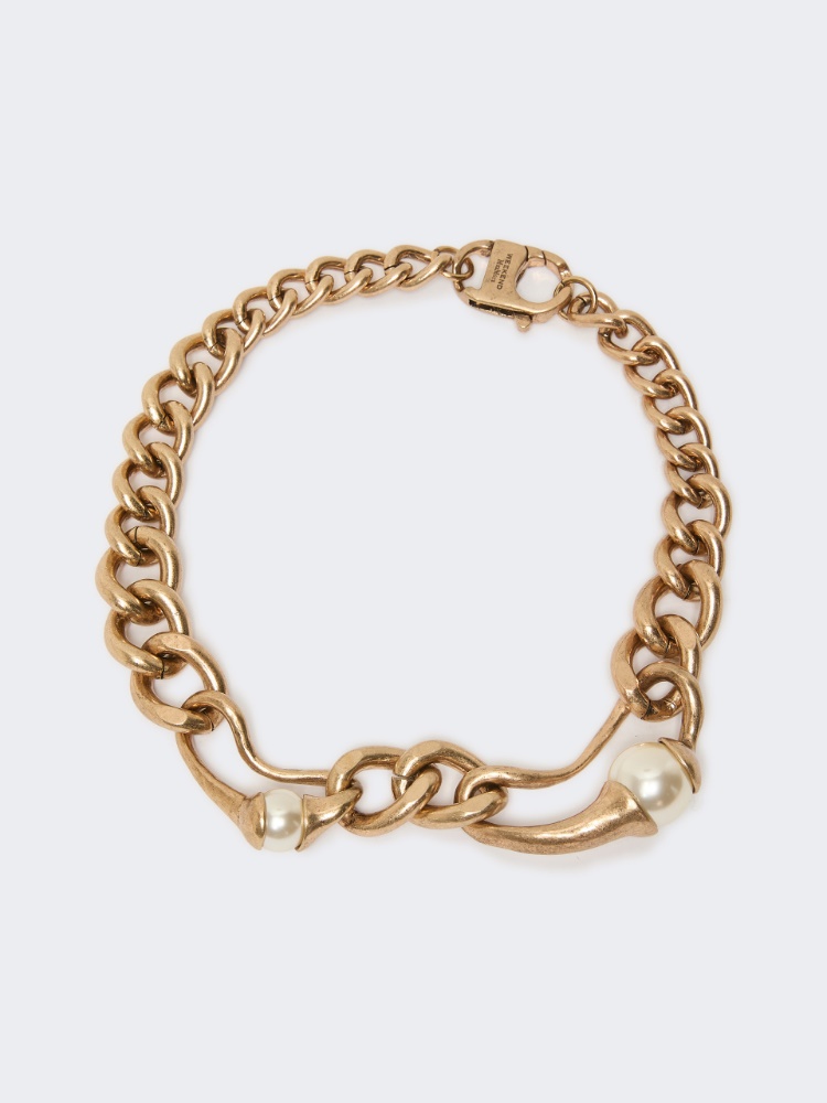 Choker-Gliederhalskette aus Metall - GOLD