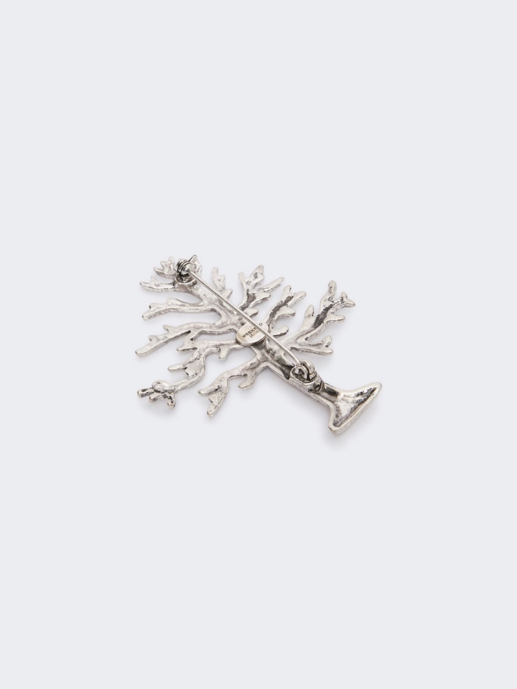 Metal brooch - SILVER - Max Mara - 3