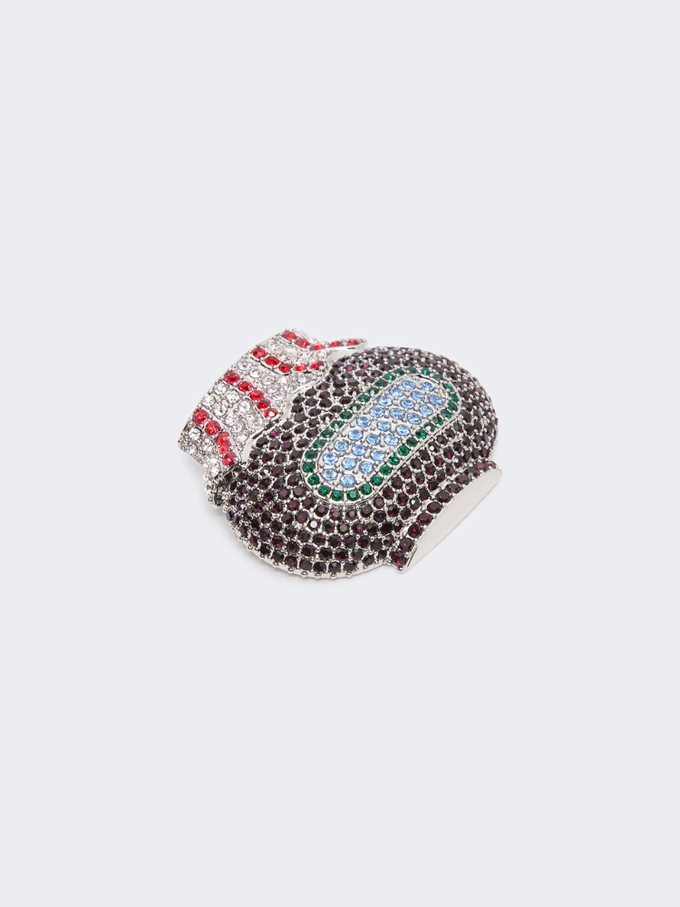 Rhinestone brooch - RED - Max Mara - 2