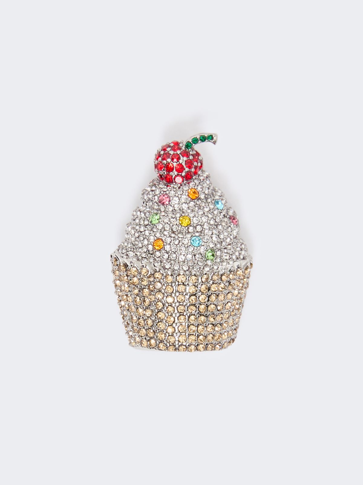 Rhinestone brooch - IVORY - Max Mara