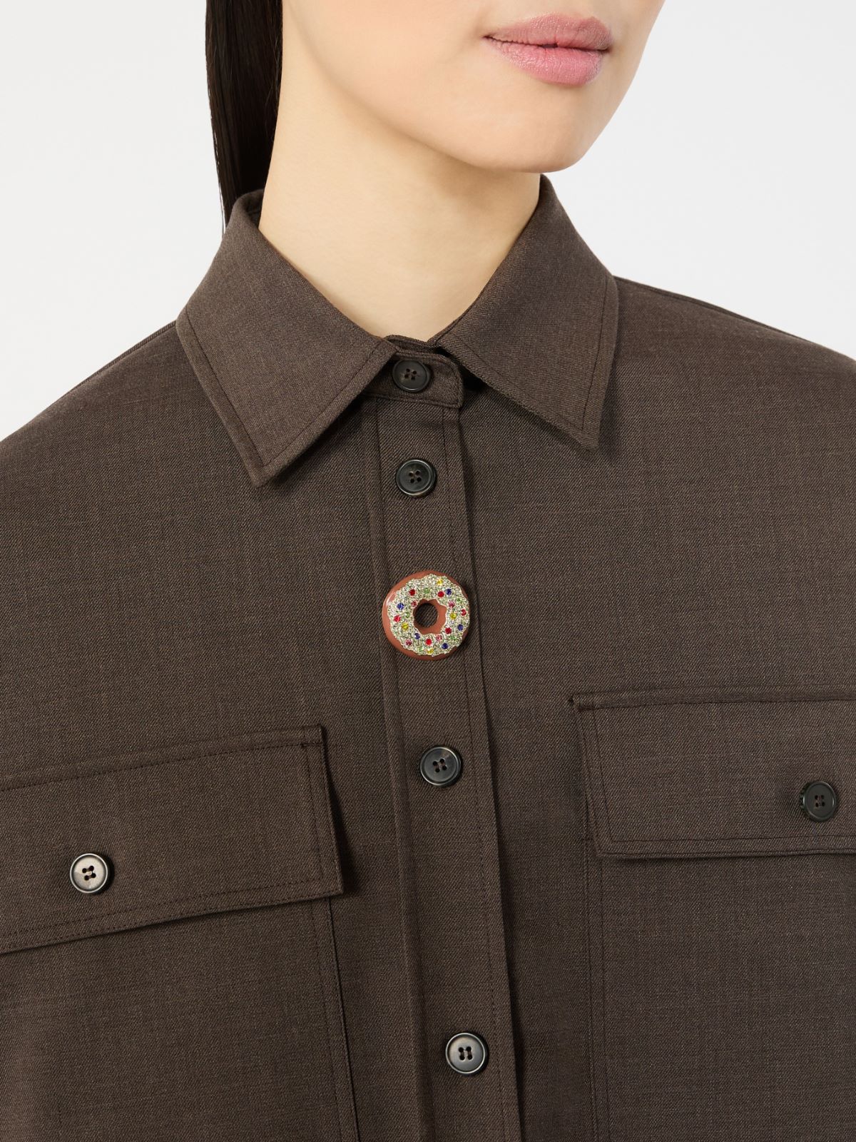 Rhinestone brooch - TOBACCO - Max Mara - 4