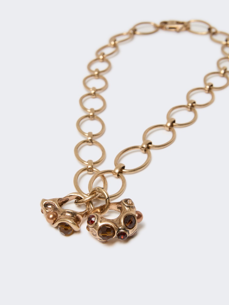 Chain necklace with charms - GOLD - 2