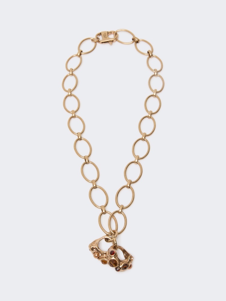 Chain necklace with charms - GOLD