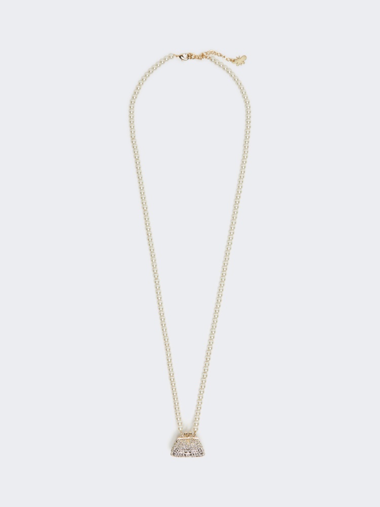 Pasticcino Bag-pendant necklace - OPTICAL WHITE